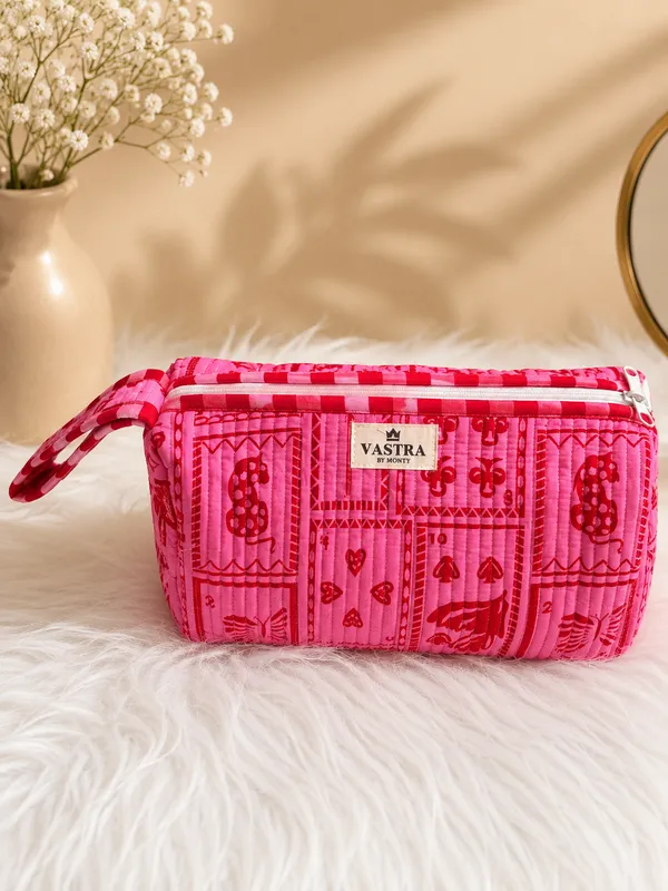 Blush_Card_Handblocked_Quilted__Cotton_Multi_Compartment_Organizer_Pouch
