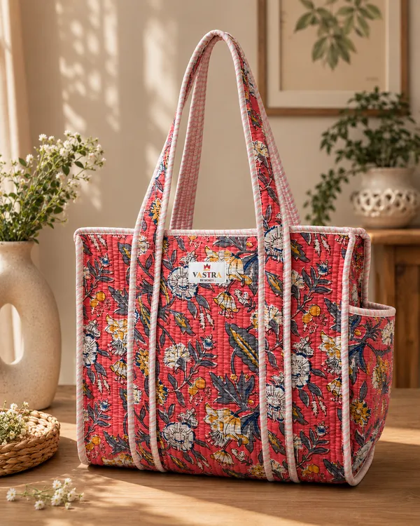 Coral_Bloom_Handblocked_Cotton_Quilted_Small_Tote_Bag_