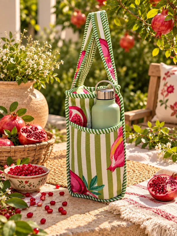 Small_Green_Stripe_Pomegrante_Cotton_Quilted_Tote_Bag_