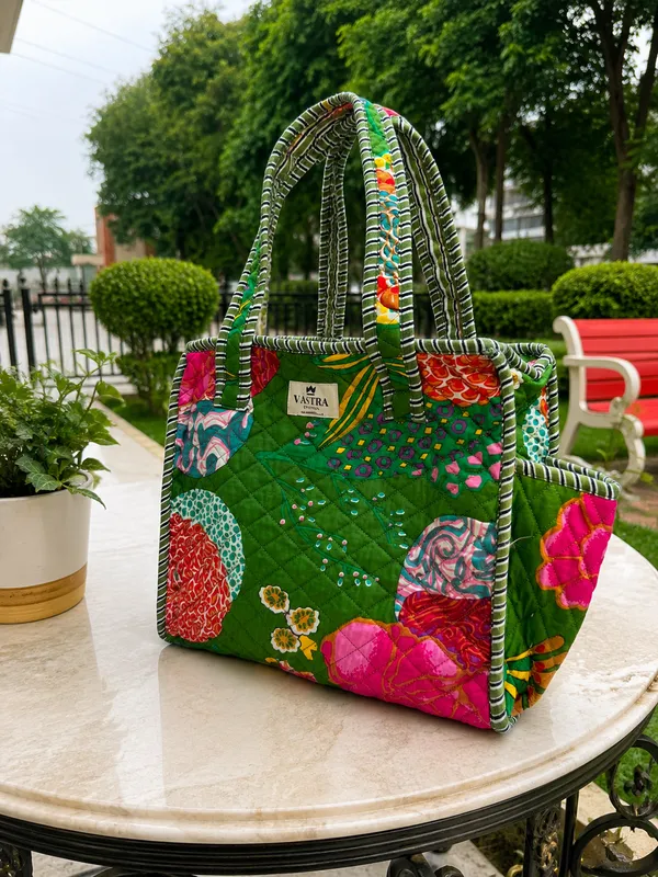 Green_Floral_Cotton_Quilted_Small_Tote_Bag_
