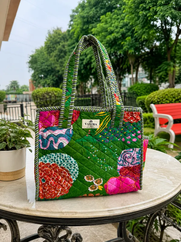 Green_Floral_Cotton_Quilted_Small_Tote_Bag_