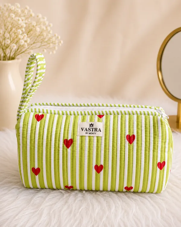 Green_Heart_Stripe_Handblocked_Cotton_Quilted_Multi_Compartment_Organizer_Pouch