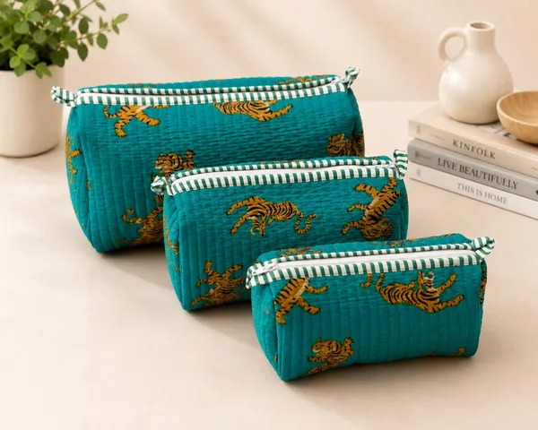 Green_Leapord__Handblocked_Cotton_Quilted_Pouch_Set_Of_3
