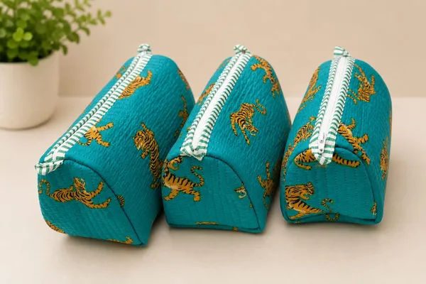 Green_Leapord__Handblocked_Cotton_Quilted_Pouch_Set_Of_3
