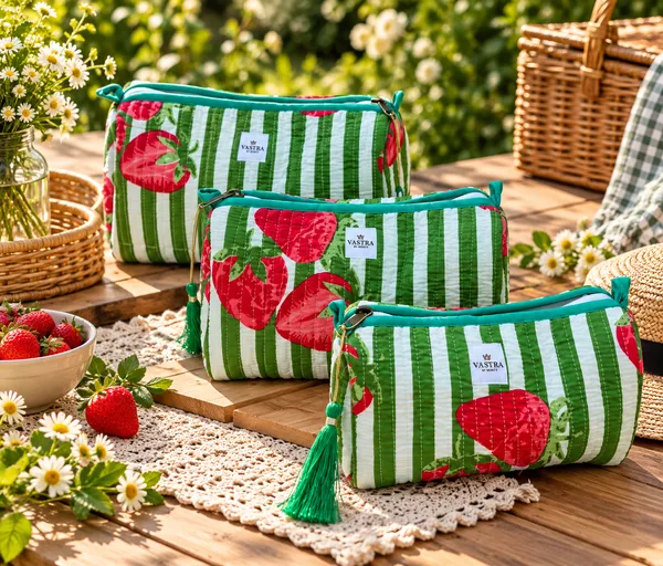 Green_Stripe_Strawberry_Cotton_Quilted_Pouch_Set_of_3