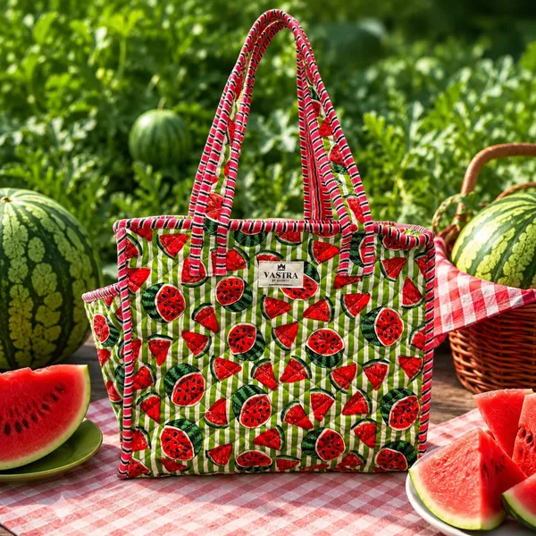 Green_Watermelon_Cotton_Quilted_Small_Tote_Bag_
