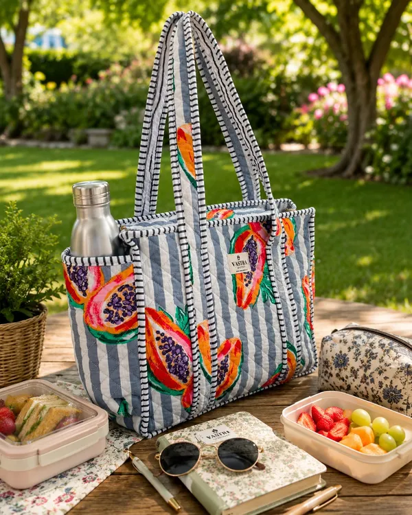 Grey_Stripe_Papaya_Cotton_Quilted_Small_Tote_