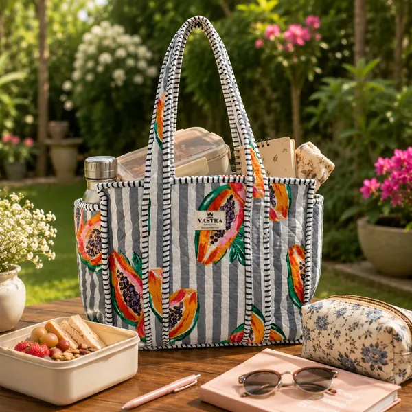 Grey_Stripe_Papaya_Cotton_Quilted_Small_Tote_