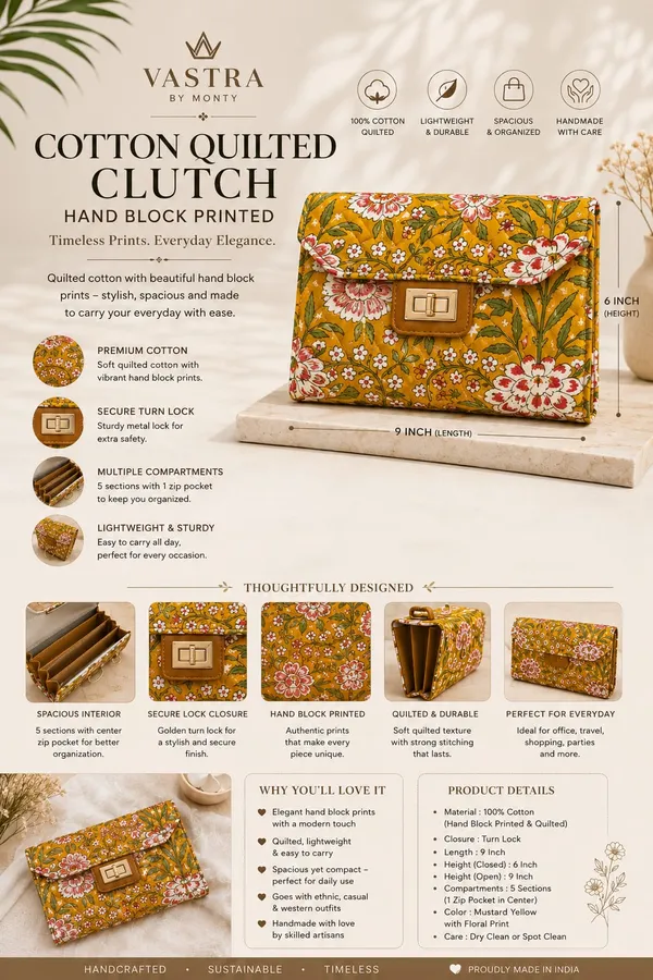 Mustard_Bloom_Structured_Cotton_Quilted_Clutch_For_Women_By_Vastra_By_Monty
