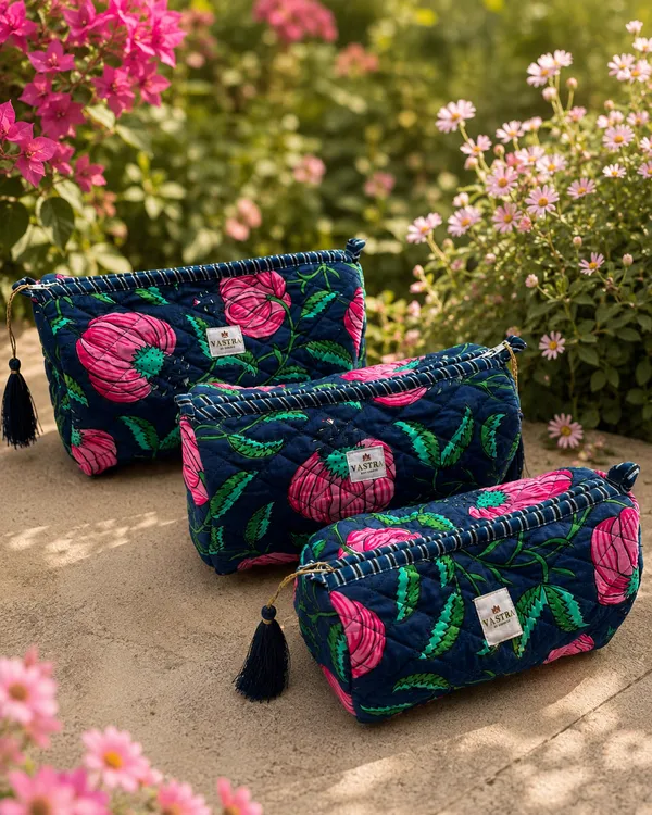 Navy_Blue-Blossom_Cotton_Quilted_Set_Of_3_Pouch