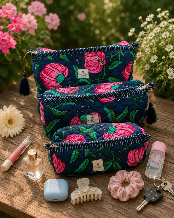 Navy_Blue-Blossom_Cotton_Quilted_Set_Of_3_Pouch