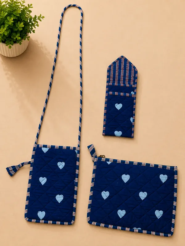 Navy_Blue_Heart_Sling,_Sunglass_Case_&_Flat_Pouch_Combo