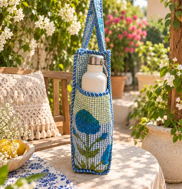 Medium_Blue_Checked_Roses_Handblocked_Cotton_Quilted_Tote_Bag_