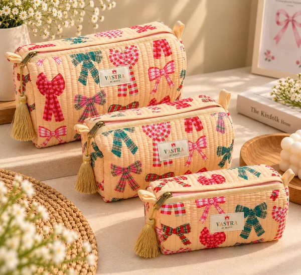 Peach_Bow_Pouch_Set_Of_3