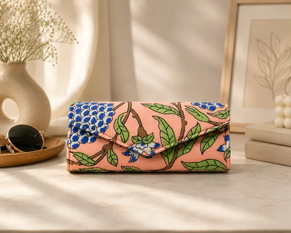 Peach_Floral_Handblocked_Premium_Structured_Sunglass_Case_By_Vastra_By_Monty