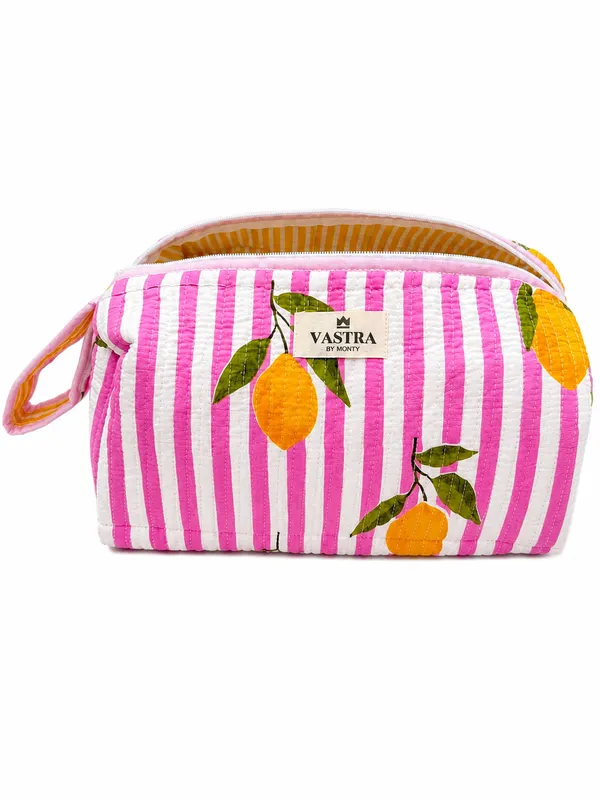 Pink_Lemon_Stripe_Handblocked_Cotton_Quilted_Multi_Compartment_Organizer_Pouch
