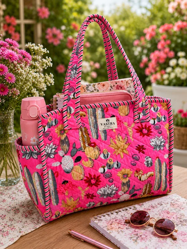 Pink_Spring_Bloom_Cotton_Quilted_Small_Tote_Bag_