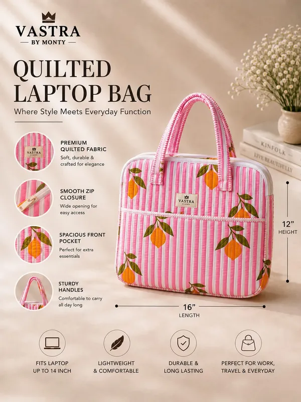 Pink_Stripe_Lemon_Cotton_Quilted_Laptop_Bag_For_Women_By_Vastra_By_Monty