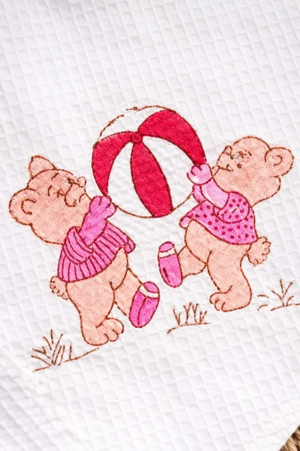 Playing_Teddy_Cotton_Handblock_Printed_Hanky