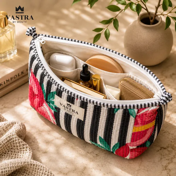 Pomegranate_Black_Stripes_Pouch_set_of_3_by_Vastra_by_Monty
