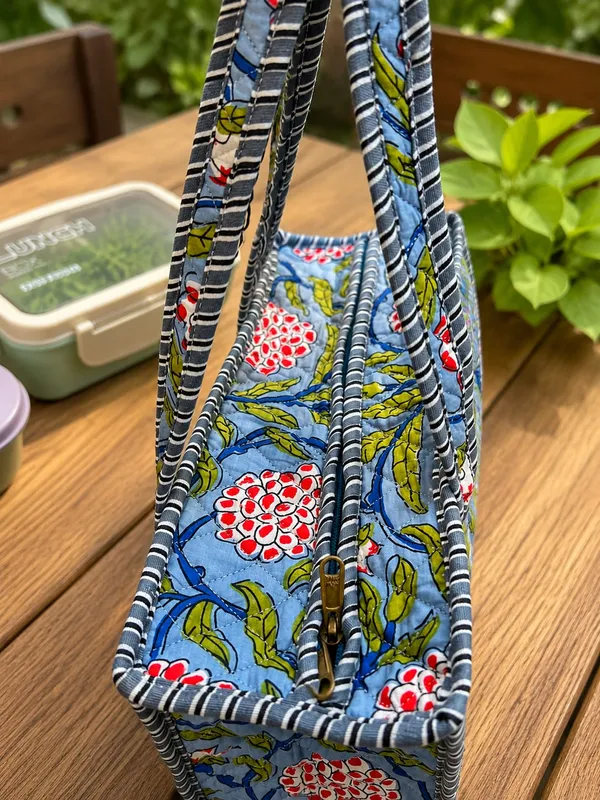 Powder_Blue_Sitafal_Cotton_Quilted__Small_Tote_Bag