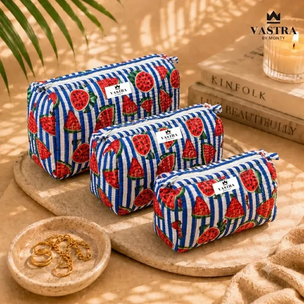 Blue_Stripe_Watermelon_Handblocked_Cotton_Quilted_Pouch_Set_Of_3_For_Women