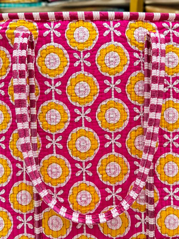 Rajwadi_Blossom_Handblocked_Cotton_Quilted_Large_Tote_Bag