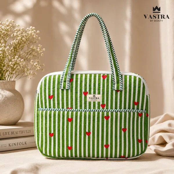 Rajwadi_Heartline_Green_Stripes_Laptop_Bag_by_Vastra_by_Monty