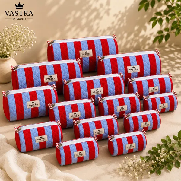 Red-Blue_Stripe_Cotton_Quilted_Pouch_Set_Of_3_
