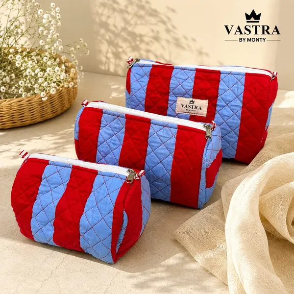 Red-Blue_Stripe_Cotton_Quilted_Pouch_Set_Of_3_