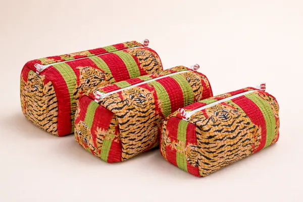 Red_Green_Stripe_Tiger_Cotton_Quilted__Pouch_Set_of_3