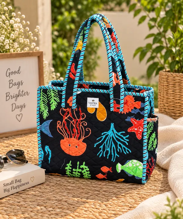 Small_Black_Sea_Creatures_Tote_Bag