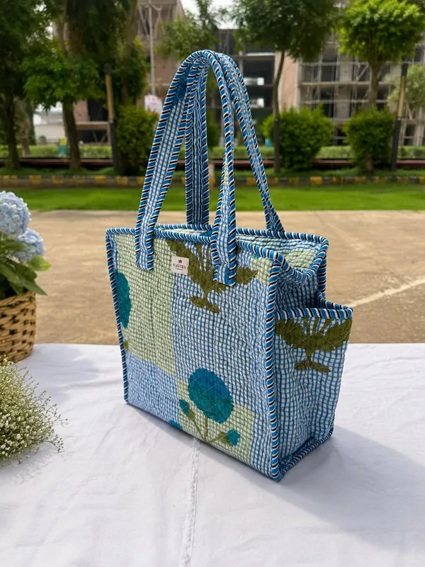 Small_Blue_Leafy_Checked_Tote