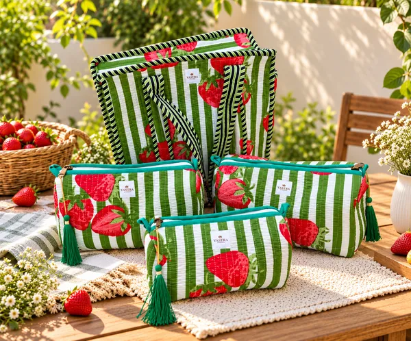 Small_Green_Strawberry_Tote_And_Pouch_Set_Of_3_Combo