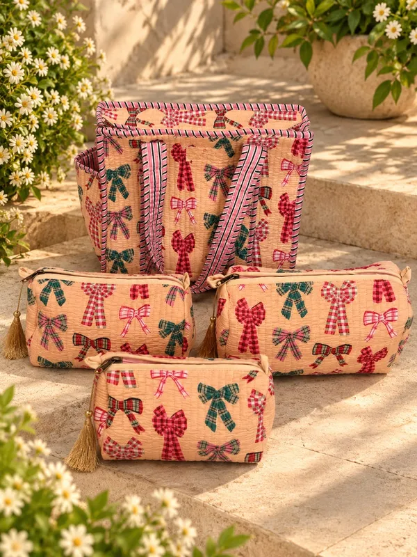 Small_Peach_Bow_Tote_&_Pouch_Combo