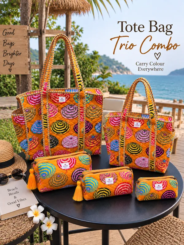 Yellow_Umbrella_Tote_&_Pouch_Trio_Combo