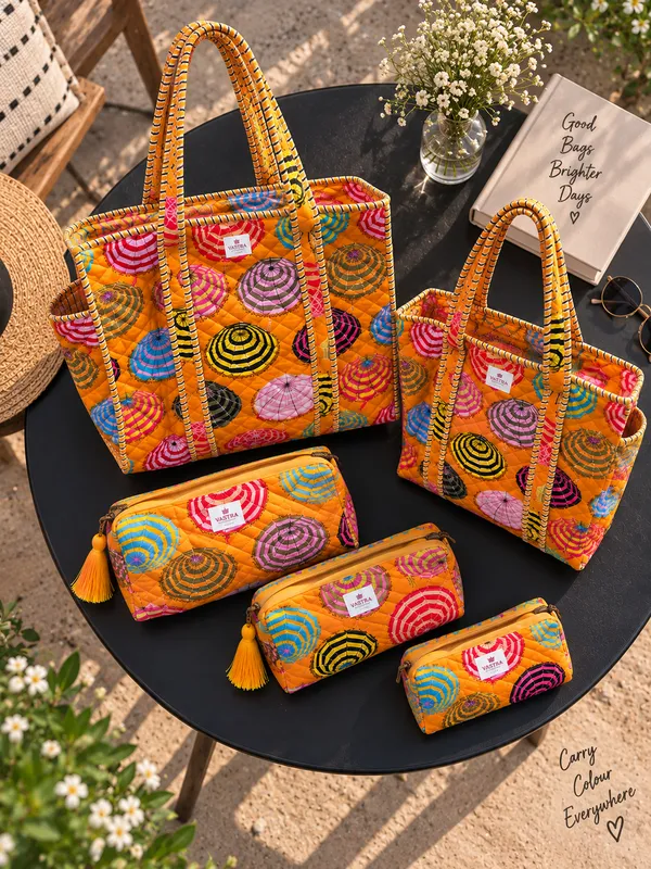 Yellow_Umbrella_Tote_&_Pouch_Trio_Combo