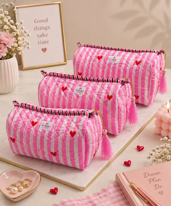 Pink_Heart_Stripe_Cotton_Quilted_Pouch_Set_With_Tassel