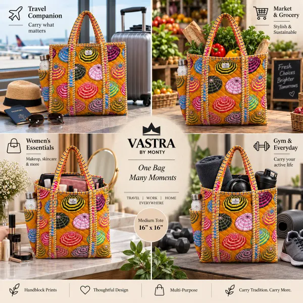 Medium_Yellow_Umbrella_Tote_Bag_And_Pouch_Set_Combo