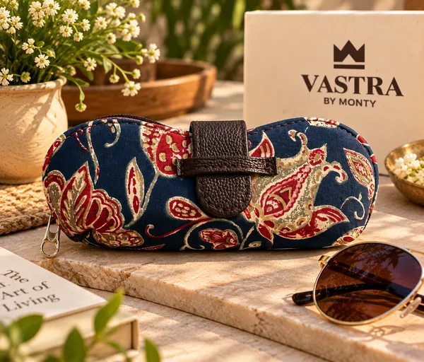Navy_Blue_Floral_Printed_Cotton_Handblocked_Structured_Sunglass_Case