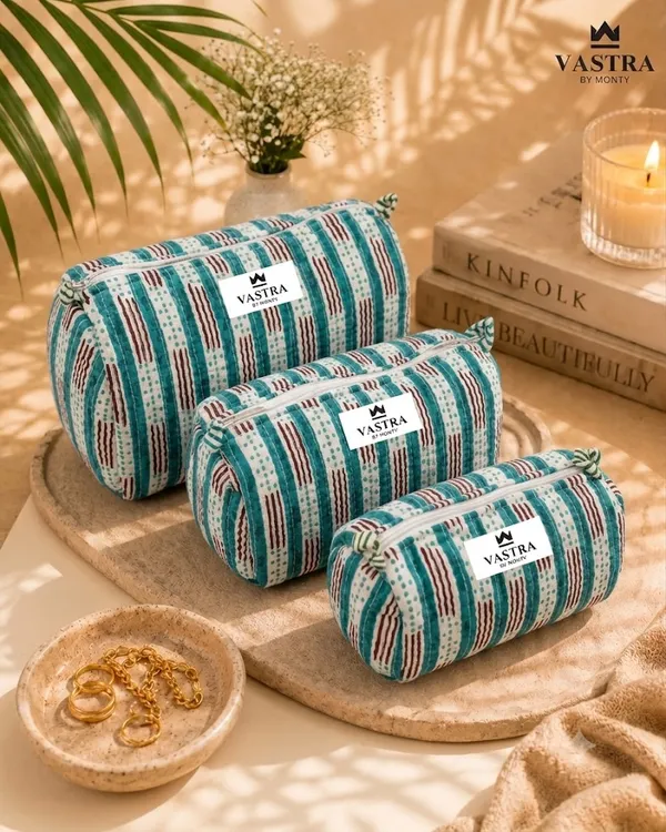 Aqua_Stripe_Cotton_Quilted_Pouch_Set_Of_3_
