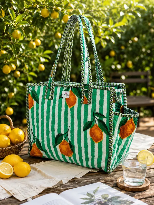 Green-Stripe_Lemon_Cotton_Quilted_Tote_Bag_