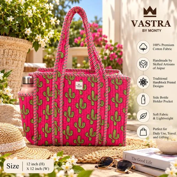 Small_Pink_Cactus_Cotton_Quilted_Tote_