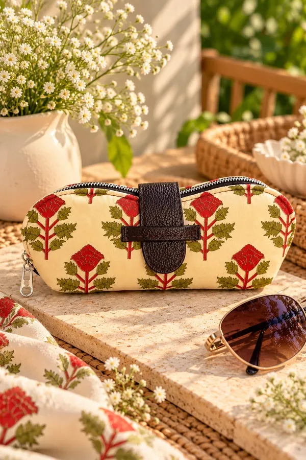 Pale_Yellow_Buti_Cotton_Handblocked_Structured_Sunglass_Case