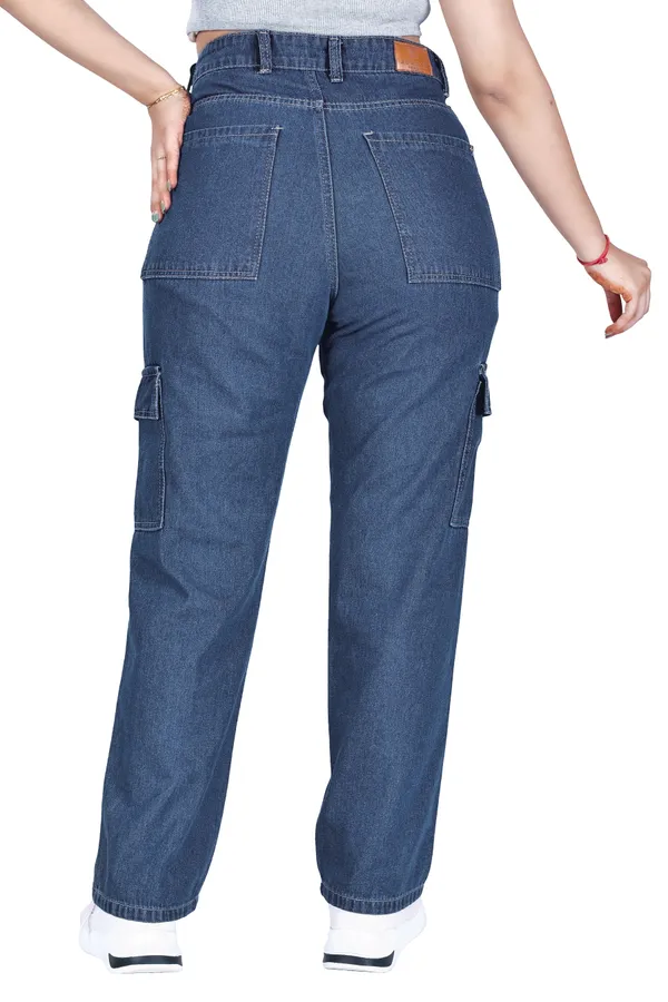 Blue_Denim_Cargo_Pants_For_Women