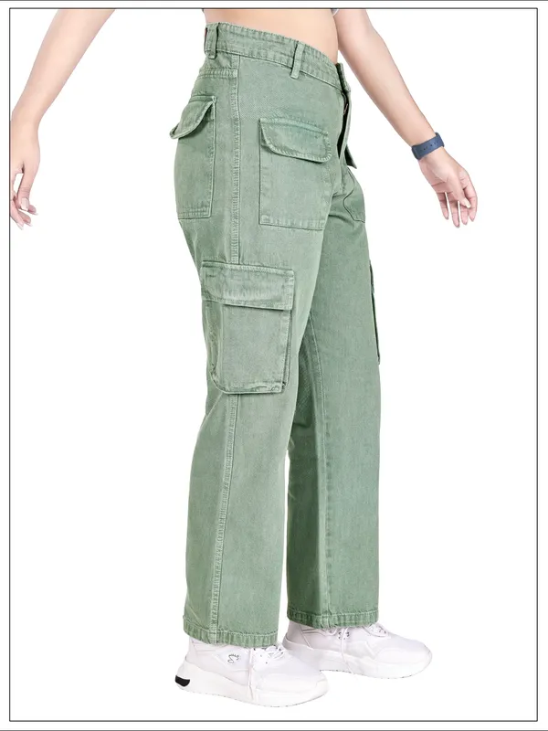 Sage_Green_Cotton_Blend_Cargo_Pants_For_Women