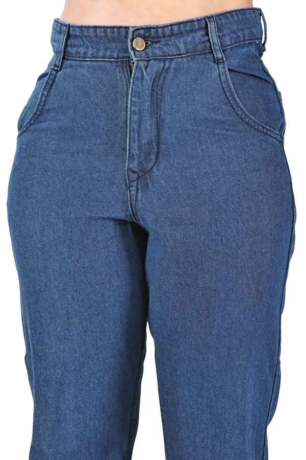 Blue_Cotton_Blend_High_Waisted_Wide_Leg_Pant_For_Women