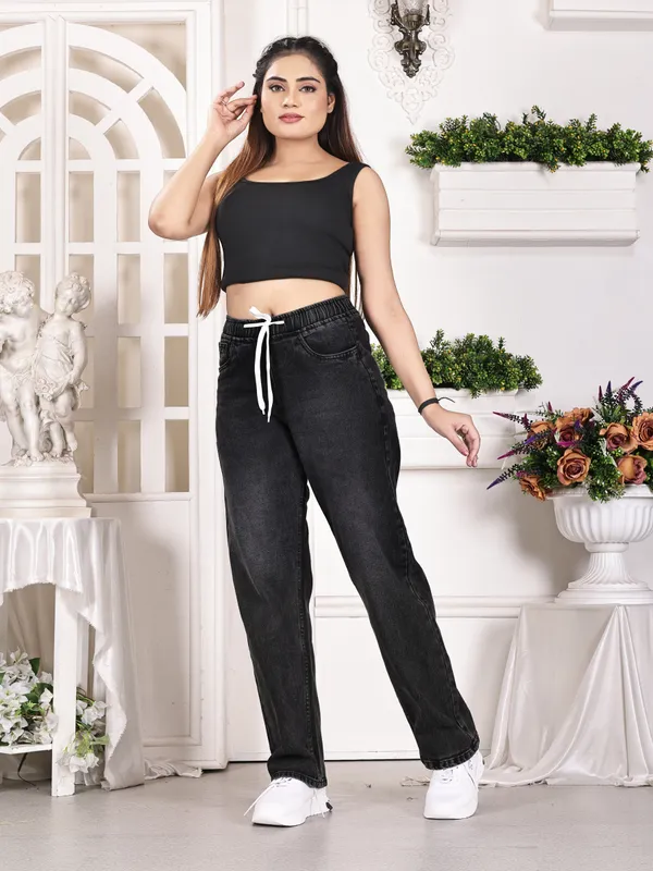 Black_Denim_Joggers_For_Women