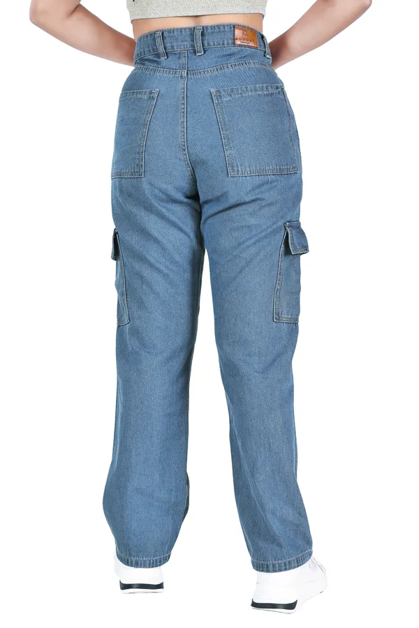 Blue_Denim_Cargo_Pants_For_Women
