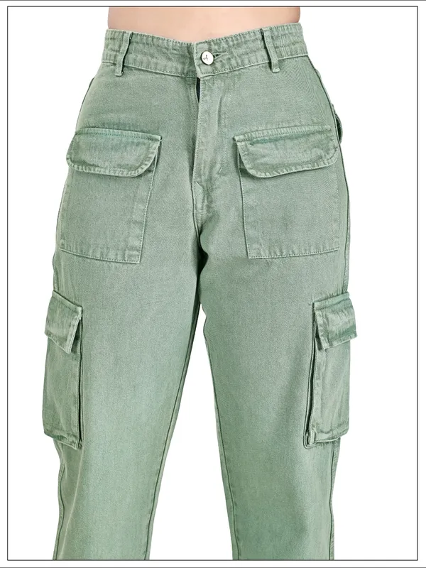 Sage_Green_Cotton_Blend_Cargo_Pants_For_Women